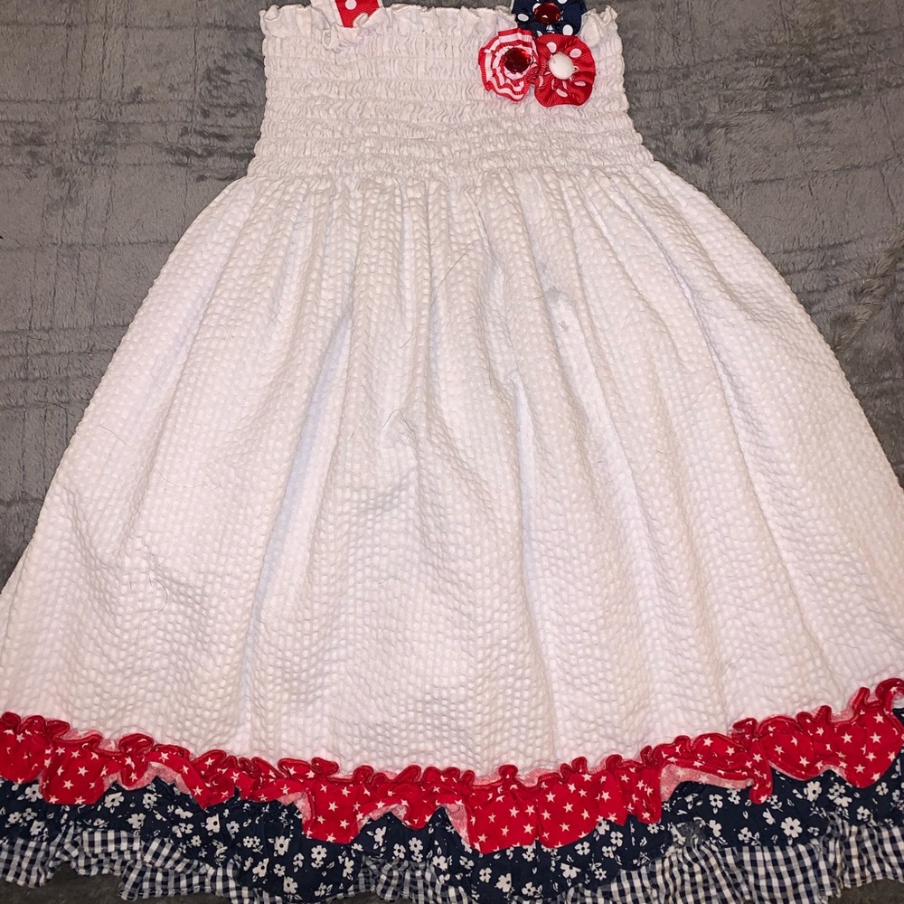 Patriotic seersucker dress